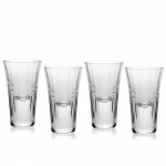 Corinne Shot Tumblers - Set of 4 Color 	Clear
Capacity 	2oz / 60ml
Dimensions 	4\ / 10cm
Material 	Handmade Glass
Pattern 	Corinne